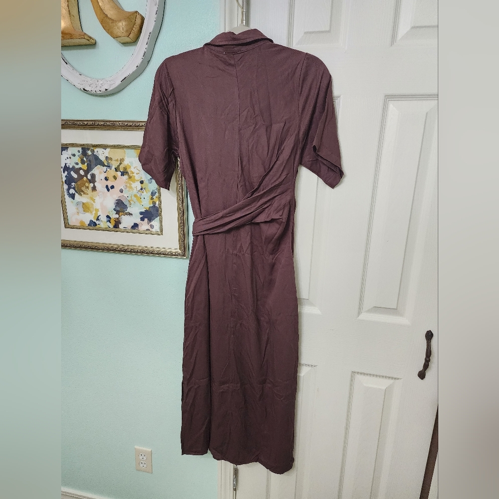 NWT Calista Brown button-down dress - Picture 3 of 7
